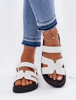 Dámské Pantofle S Velcro Vinceza 17401 Bílé