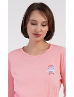 Dámské pyžamo dlouhé Květy