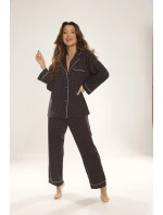 De Lafense 718 Madeleine pyžamo dlouhé/r S-4XL dámské rozepínací De Lafense 718 Madeleine pyžamo dlouhé/r S-4XL dámské rozepínací