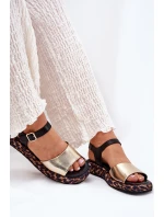 Kožené Elegantní Dámské Sandály S.Barski GR51-603 Zlaté