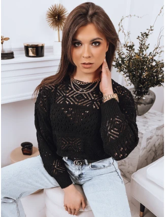 NADINA dámský svetr černý FashionStreet MY1544 NADINA dámský svetr černý FashionStreet MY1544