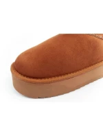 D.Franklin dámské sněhule zimní módní kožešinové zateplené boty hnědé dámské