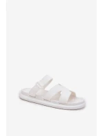 Gumové Dámské Pantofle S Páskem Bílé Tavirae
