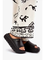 Dámské pěnové pantofle na platformě Big Star – černé