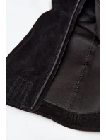 Dámské kozačky na sloupkovém podpatku se zipem Lissara – černé, eko semiš