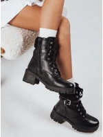Dámské šněrovací boty černé FashionStreet ZY1216