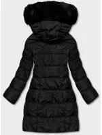 Černá péřová dámská zimní bunda (2M-051)