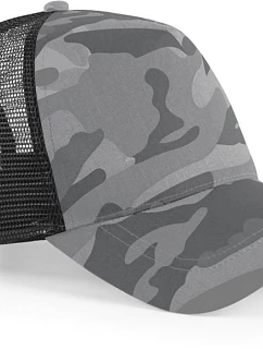 Beechfield B 694 5 panelová Trucker kšiltovka "Camo" 53.0694 arctic camo