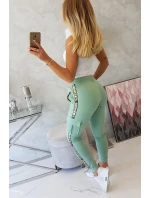 Tmavě mátové kalhoty cargo Tmavě mátové kalhoty cargo