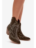 Zateplené Dámské Botky Kováře Se Zdobením Tmavě Zelené Lelira Zateplené Dámské Botky Kováře Se Zdobením Tmavě Zelené Lelira