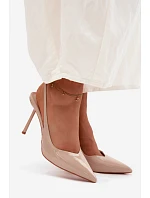 Lakované Lodičky Sandály Z Napodobeniny Kůže Béžové Calera