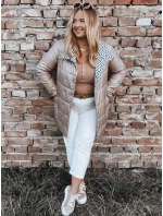 Dámská prošívaná bunda VETIS camel FashionStreet TY2977