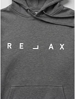 Pánská mikina s kapucí RELAX, tmavě šedá, FashionStreet NX0001BX Pánská mikina s kapucí RELAX, tmavě šedá, FashionStreet NX0001BX