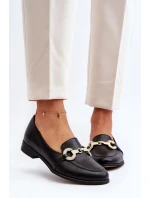 Zazoo 2880 Dámské Mokasíny Kožené S Ozdobou Černé