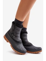 Dámské Sněhule Zateplené Kožešinou Na Zipu Lee Cooper LCJ-24-44-2866 Černé