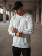FashionStreet pánské bílé tričko s dlouhým rukávem LX0537