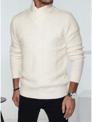 Pánský bílý svetr FashionStreet WX2254