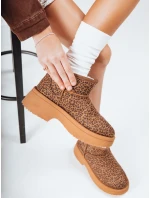Dámské sněhule na silné podrážce s leopardím potiskem FashionStreet ZY1280