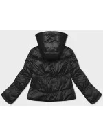 Krátká černá dámská bunda s odepínací kapucí S'West (B8228-1)