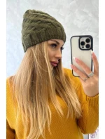 Fleecová čepice Agnes K239 khaki