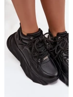 Dámské tenisky z přírodní kůže GOE – černé