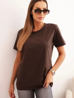 Dámská bavlněná košile klasického střihu hnědá