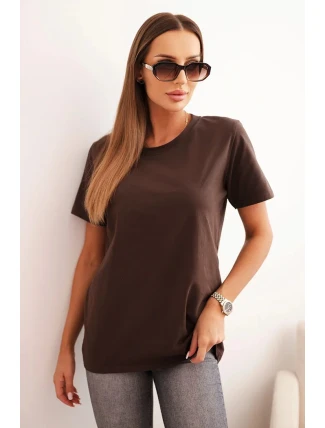 Dámská bavlněná košile klasického střihu hnědá Dámská bavlněná košile klasického střihu hnědá