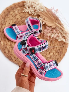 Dětské sandálky Lee Cooper LCW-24-34-2600 Růžové