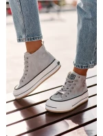 Zateplené Dámské Tenisky Na Platformě Eko Kůže Big Star OO274069 Modré