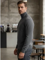 Pánský světle šedý rolák FashionStreet WX2359