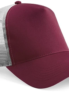 Beechfield B 640 5 panelová Trucker kšiltovka 53.0640 burgundy/light grey