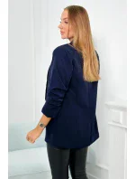 Bunda s klopou elegantní mámořnická modřa