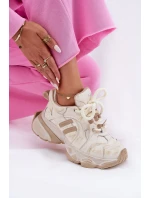 Dámské Kožené Tenisky GOE RR2N4037 Béžové