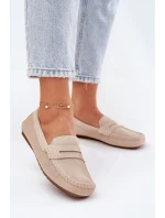 Semišové Dámské Mokasíny Big Star RR274947 Béžové