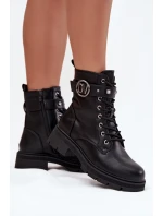 Zateplené workery dámské s ozdobným detailem černé Talyssa