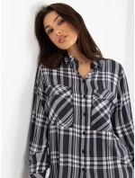 Dámská halenka D70039Z11082A tmavě šedá - FPrice Dámská halenka D70039Z11082A tmavě šedá - FPrice