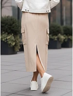 MERSALS světle béžová maxi sukně FashionStreet CY0446