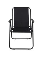TURISTICKÁ ŽIDLE SE SEDADLY 52x44x75 cm Skládací židle černá