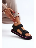 Dámské sandály na platformě Lee Cooper LCW-24-05-2751L Černé