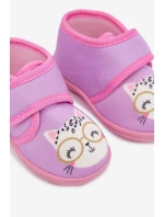 Dětské bačkory na suchý zip – fialové Katline Dětské bačkory na suchý zip – fialové Katline