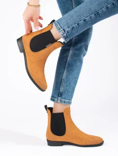 Trendy dámské  gumáky Brązowy na plochém podpatku