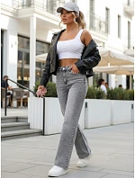 Dámské široké džíny s vysokým sedem šedé FashionStreet UY2974
