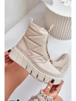 Zazoo 60472 Kožené Botky Na Platformě A Klínu Černé