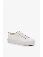 Dámské tenisky na platformě z ECO kůže Big Star – bílé