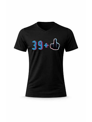 Pánské bavlněné tričko s potiskem - 39+1 - černé