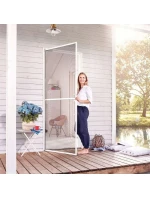 MOSKYTIÉRA NA DVEŘE ALU 100X215 BÍLÁ BASIC PLUS