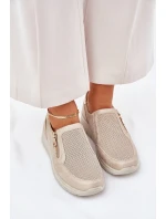 Dámské polobotky na platformě se zipem zlaté Leanae Dámské polobotky na platformě se zipem zlaté Leanae