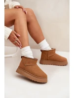 Dámské sněhule na platformě s kožíškem Vesirae – camel Dámské sněhule na platformě s kožíškem Vesirae – camel