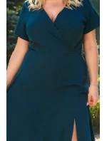 Dámské šaty SA562 tm. zelená - Karko