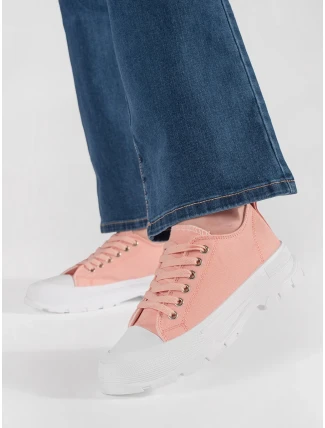 Exkluzívní dámské Jasnoróżowy  tenisky platforma